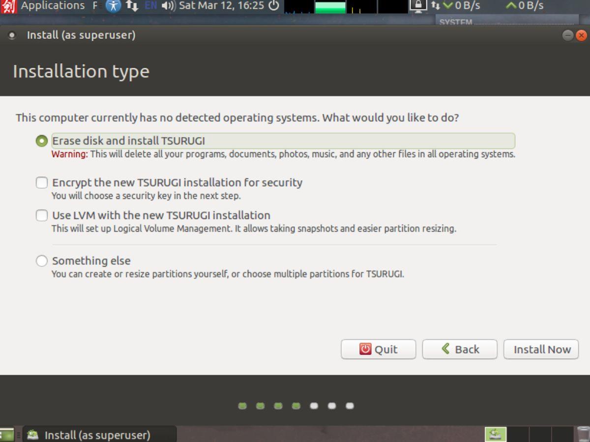 วิธีการติดตั้งการแจกจ่าย Tsurugi Linux