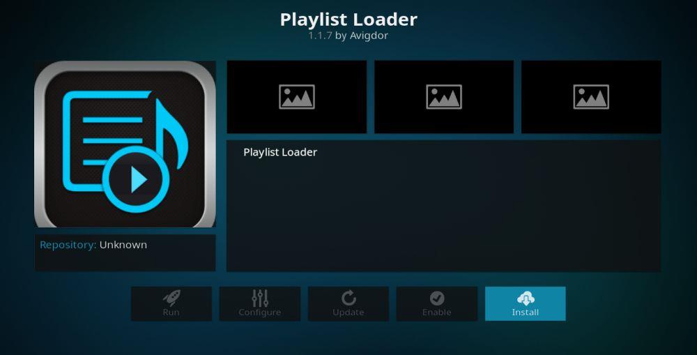 Complemento Playlist Loader Kodi: administrar y mantener listas de reproducción en Kodi