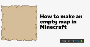 Como fazer um mapa vazio no Minecraft