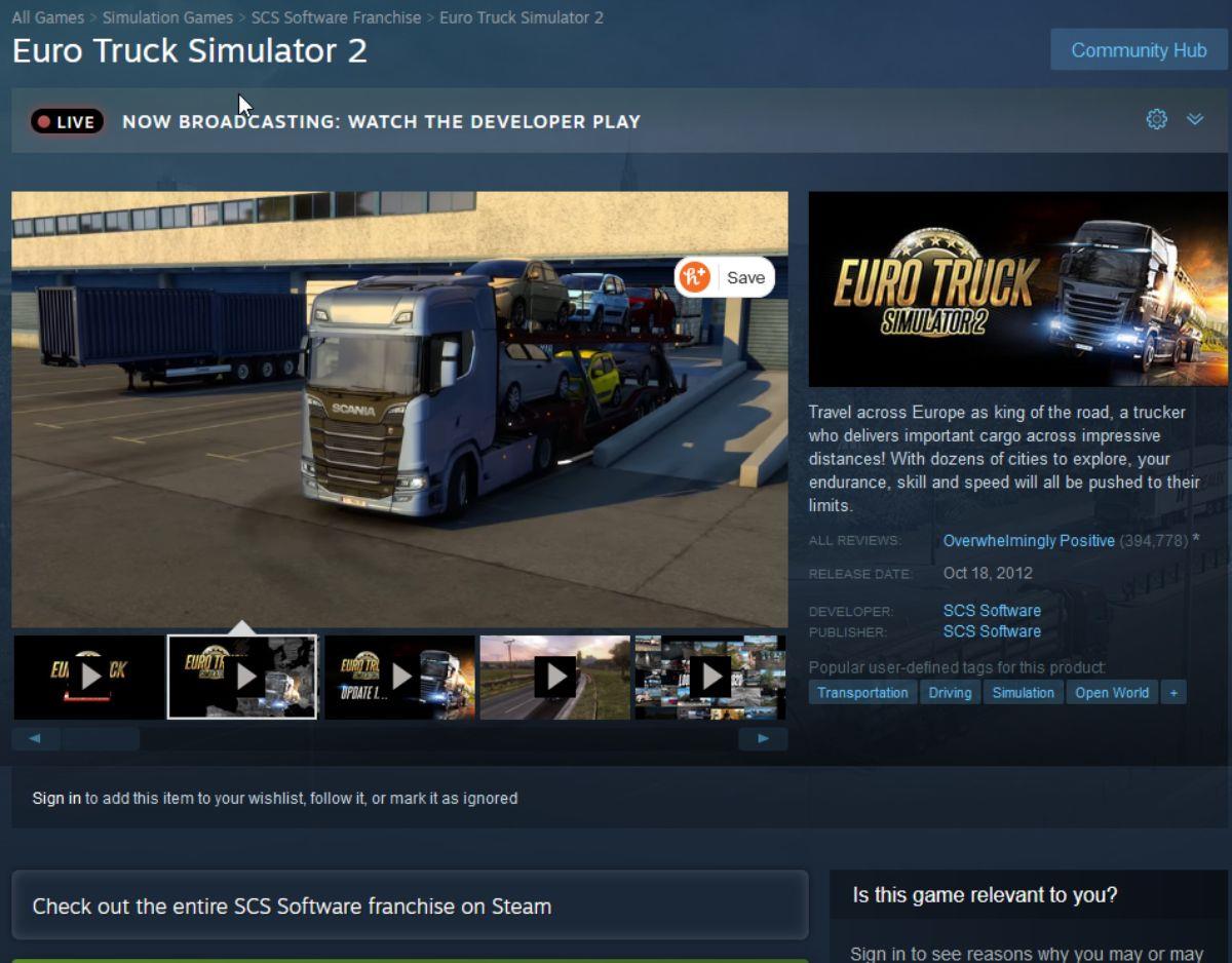 วิธีเล่น Euro Truck Simulator 2 บน Linux