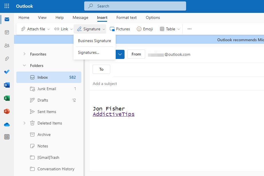 Come impostare la tua firma in Outlook.com