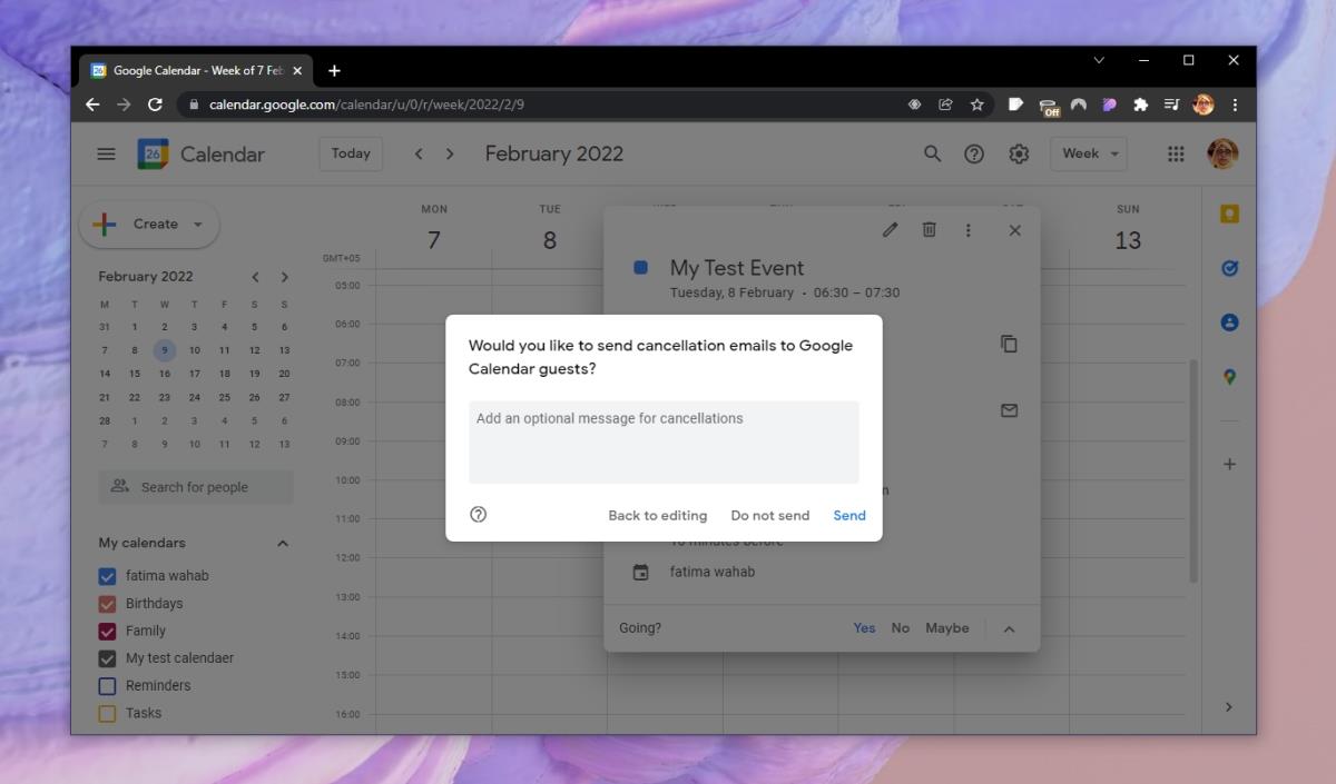 Cómo cancelar un evento de Google Calendar