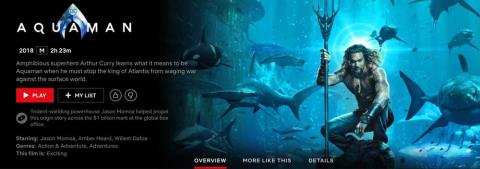 ¿Está Aquaman en Netflix? Cómo verlo en tu país