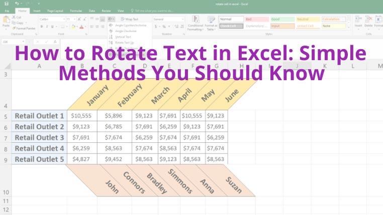 Cómo rotar texto en Excel: métodos simples que debe conocer