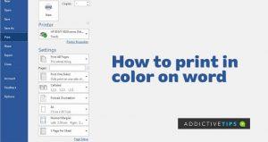 Como imprimir em cores no Word