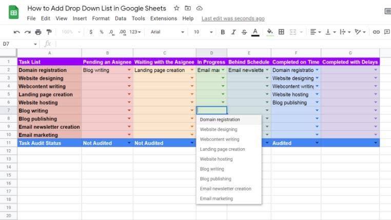 Cómo agregar una lista desplegable en Google Sheets: 2 métodos rápidos