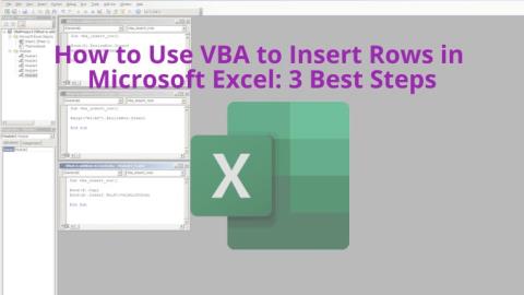 Cómo usar VBA para insertar filas en Microsoft Excel: 3 mejores pasos