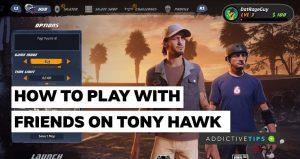 Como você joga com amigos no Tony Hawk?