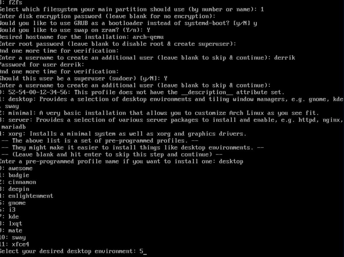 Linux'ta Archinstall nasıl kullanılır?