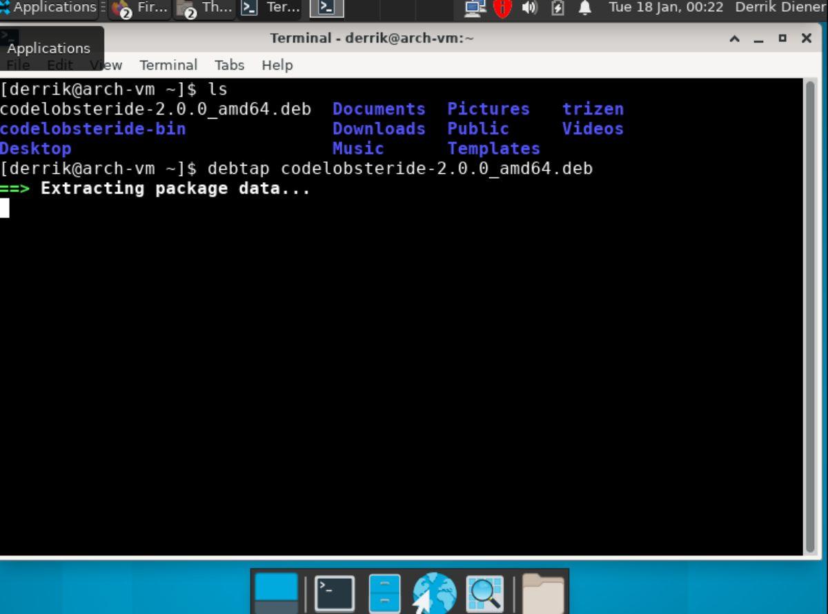 ติดตั้งแพ็คเกจ Debian บน Arch Linux ด้วย Debtap