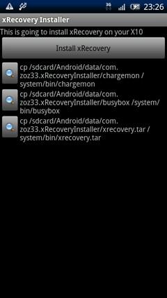 Come installare l'ultima versione di xRecovery su Sony Ericsson Xperia X10