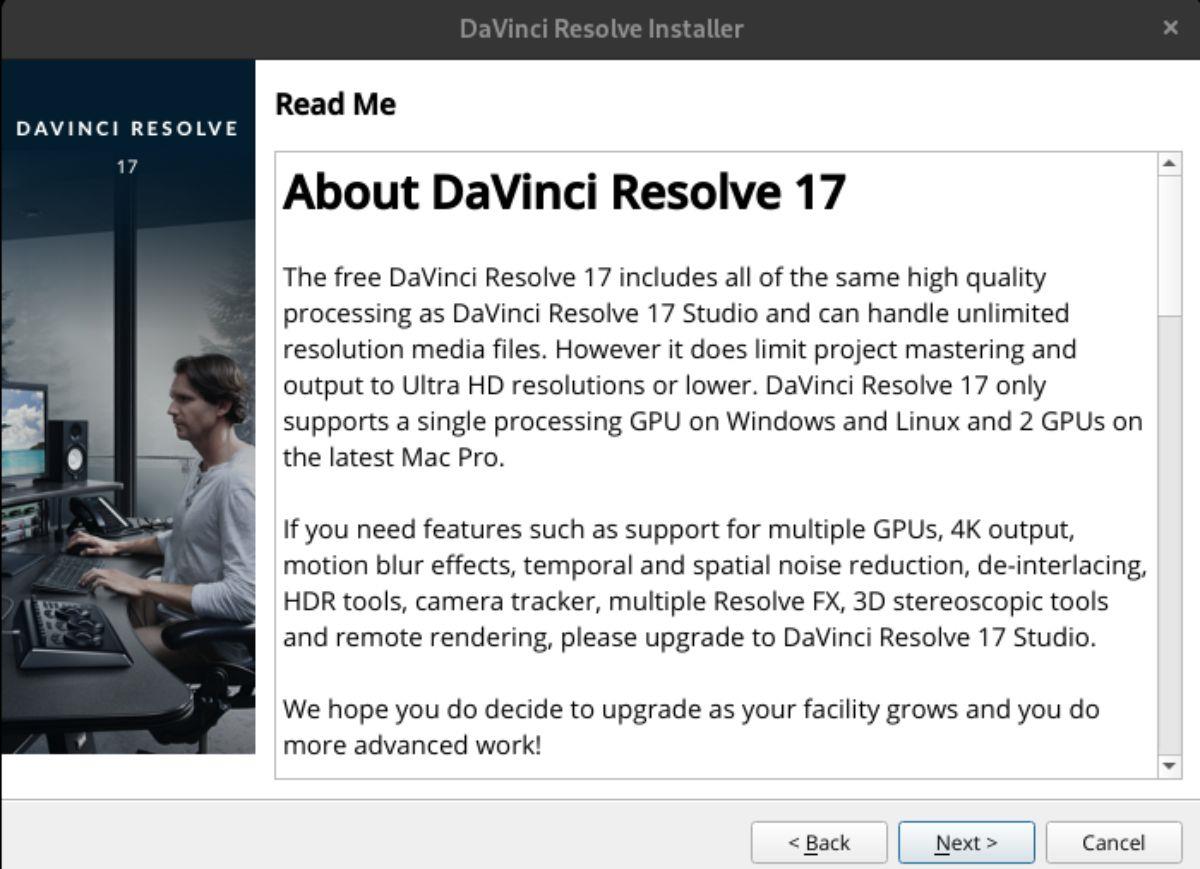 วิธีการติดตั้ง DaVinci Resolve 17 บน Linux