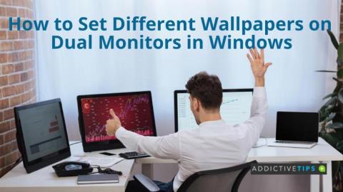 Como definir papéis de parede diferentes em monitores duplos no Windows