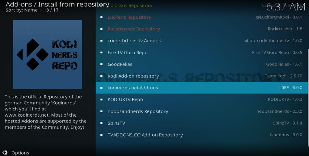 Repositório KodiNerds – Como instalar o KodiNerds Repo no Kodi
