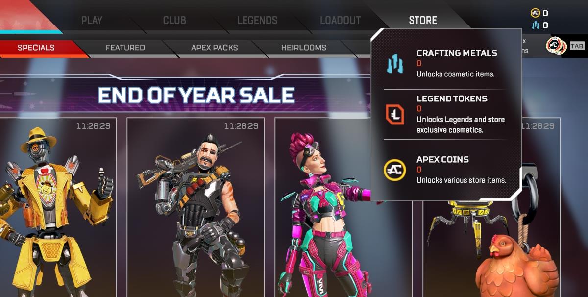 Kann man Event-Skins in Apex Legends kaufen?