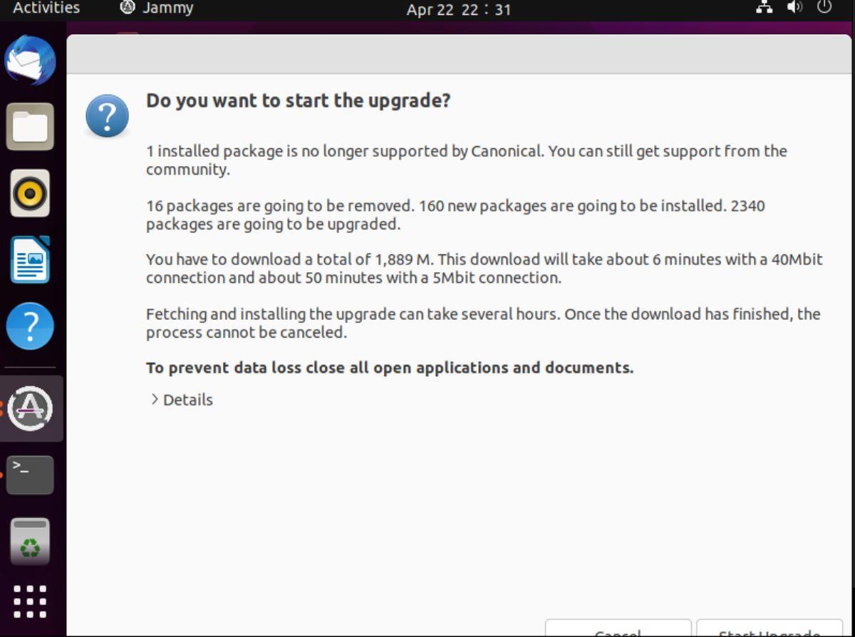 วิธีอัปเกรดเป็น Ubuntu 22.04 LTS