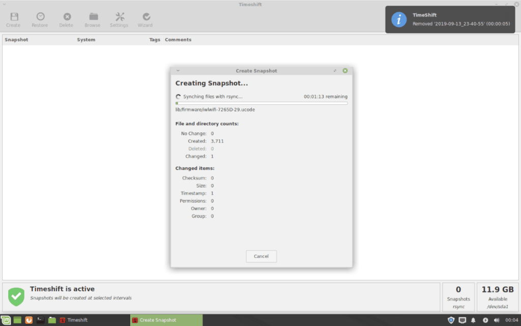 Cara mengatur snapshot cadangan di Linux Mint