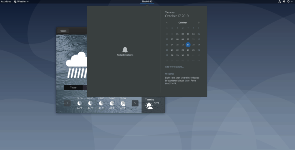 Como verificar o tempo no Gnome Shell