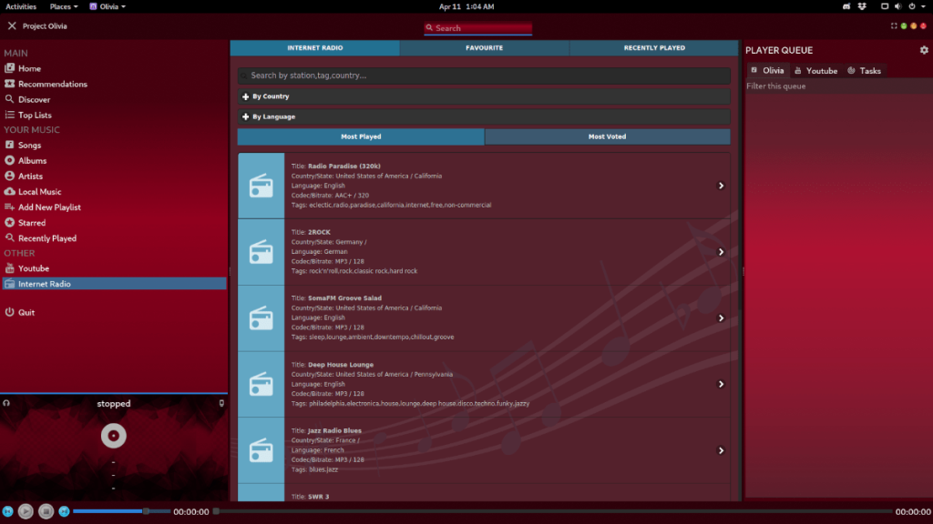 LinuxにOliviaクラウドミュージックプレーヤーをインストールする方法