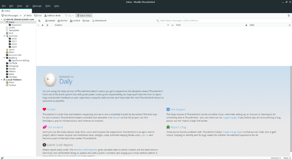 So erhalten Sie den neuesten Mozilla Thunderbird für Linux