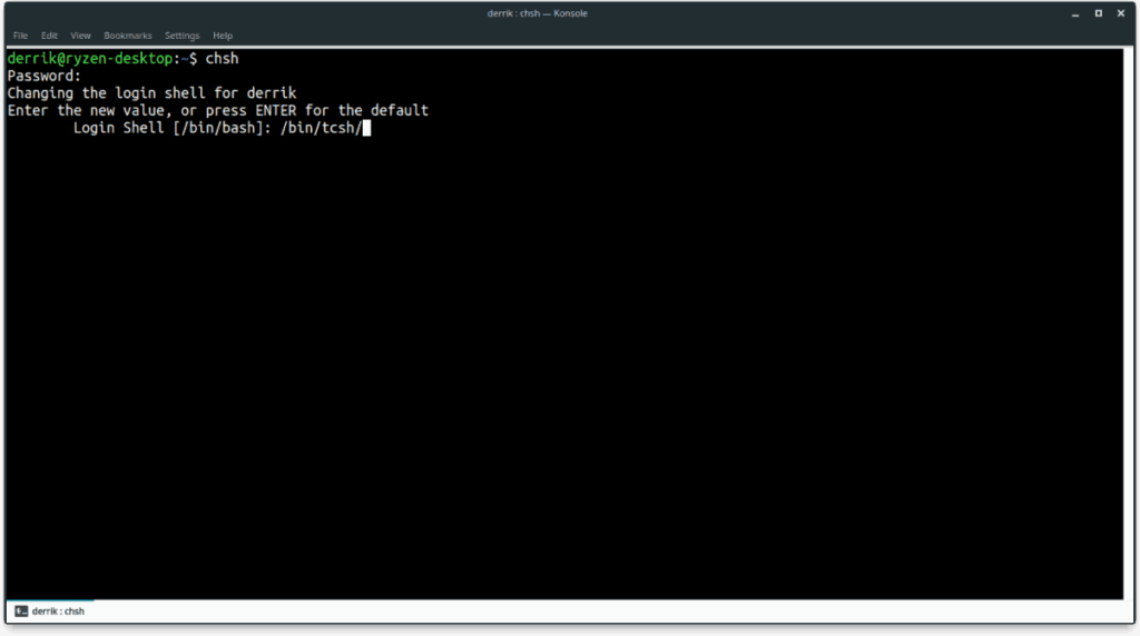 Cómo cambiar de Bash a C Shell en Linux