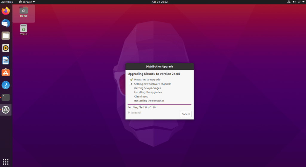 Ubuntu 21.04로 업그레이드하는 방법