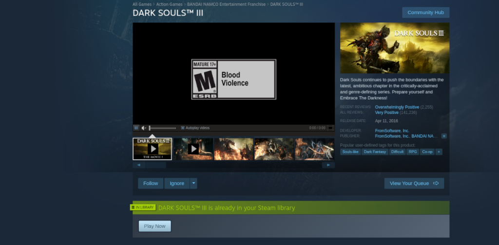 วิธีเล่น Dark Souls III บน Linux