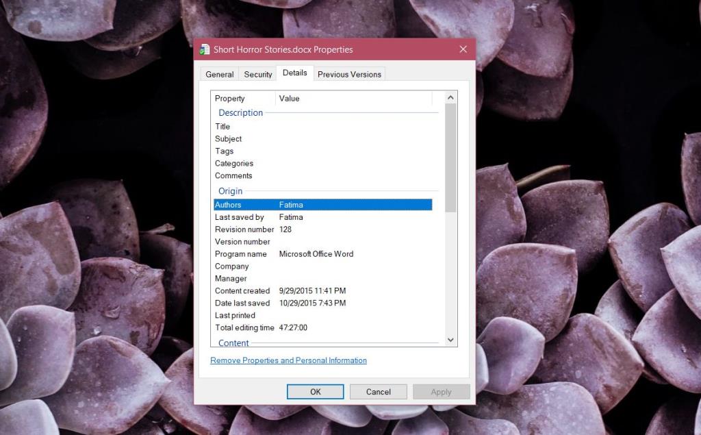 Como remover informações pessoais de um arquivo no Windows 10