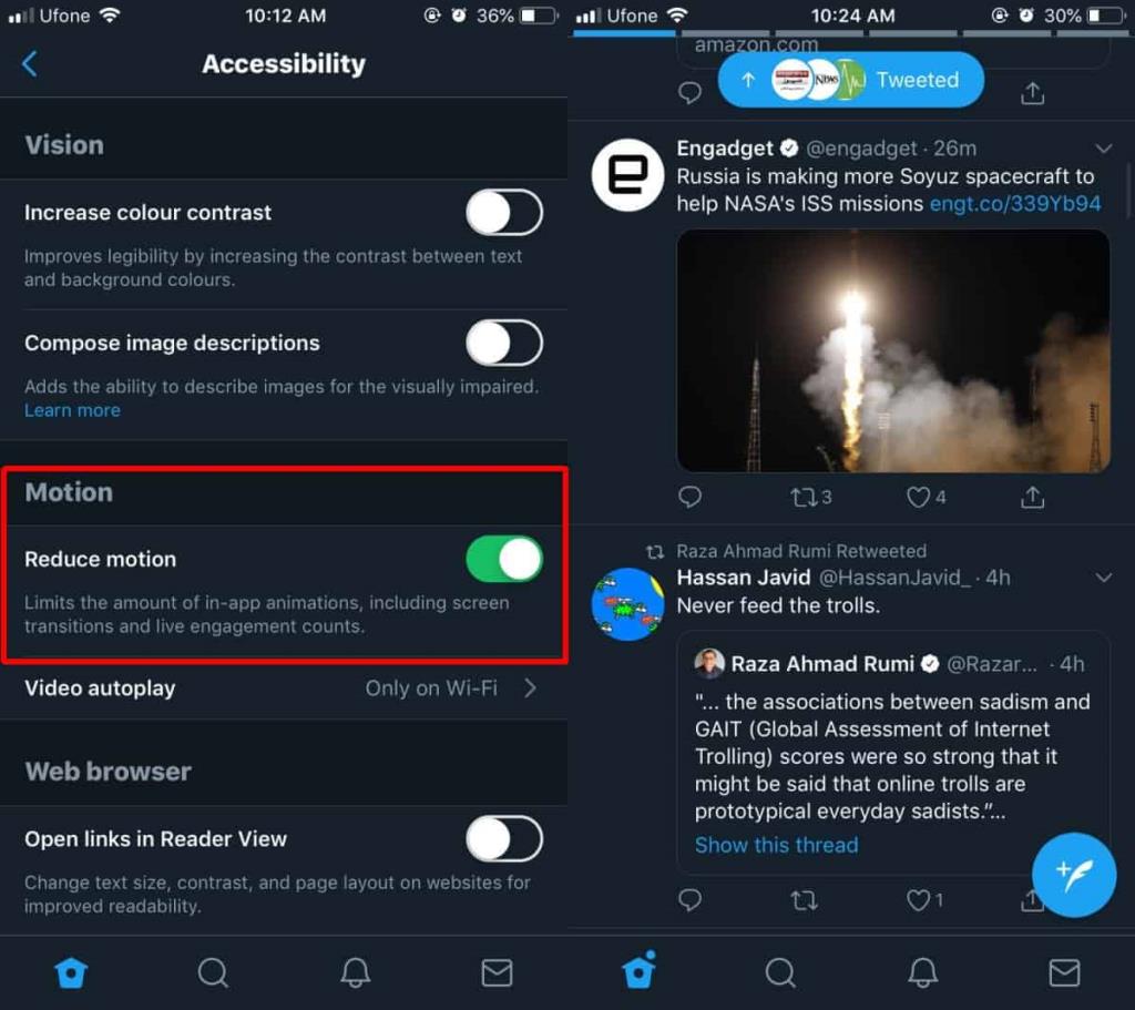 Como impedir que os feeds do Twitter sejam atualizados automaticamente