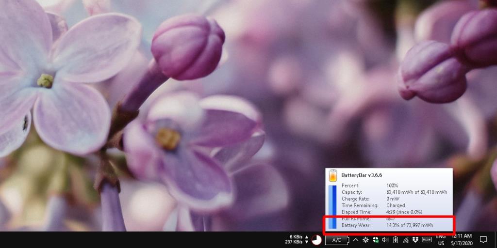 วิธีค้นหาการสึกหรอของแบตเตอรี่สำหรับแล็ปท็อป Windows 10