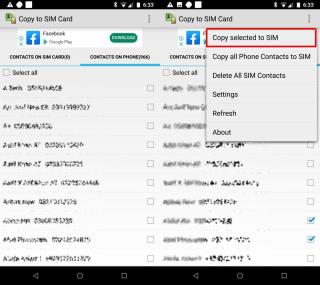 Cómo mover los contactos del teléfono a la tarjeta SIM en Android