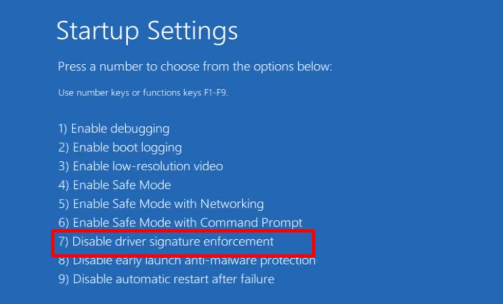 Como desativar a aplicação de assinatura de driver no Windows 10