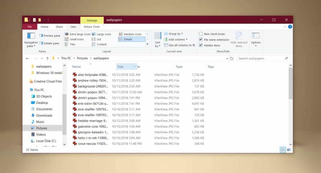 Cách sắp xếp lại các cột trong File Explorer trên Windows 10