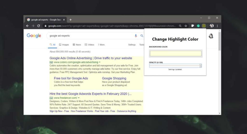 ChromeのGoogle検索結果ページで広告を強調表示する方法