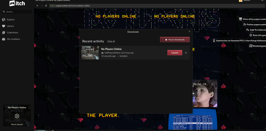 วิธีเล่นเกมด้วย Itch.io บน Linux