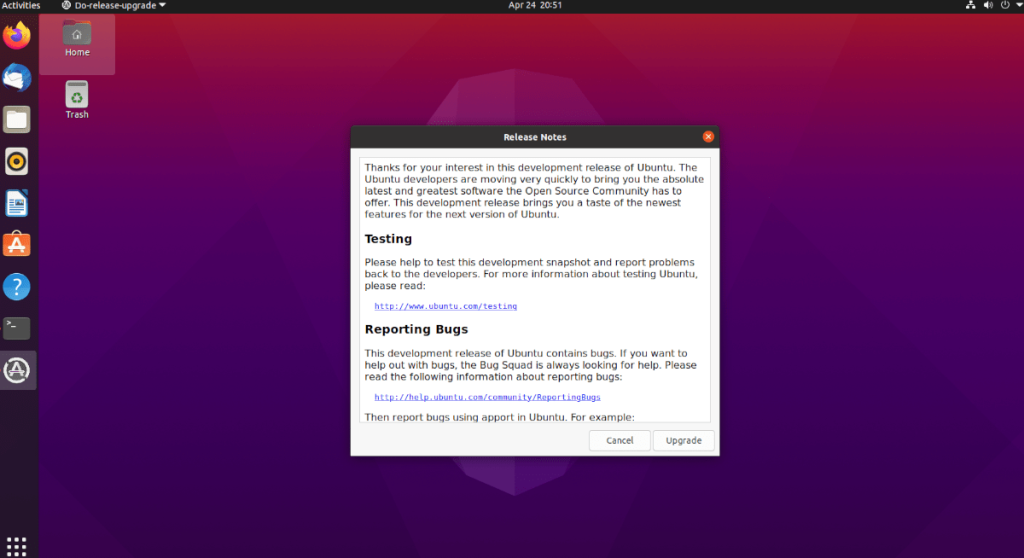 วิธีอัปเกรดเป็น Ubuntu 21.04