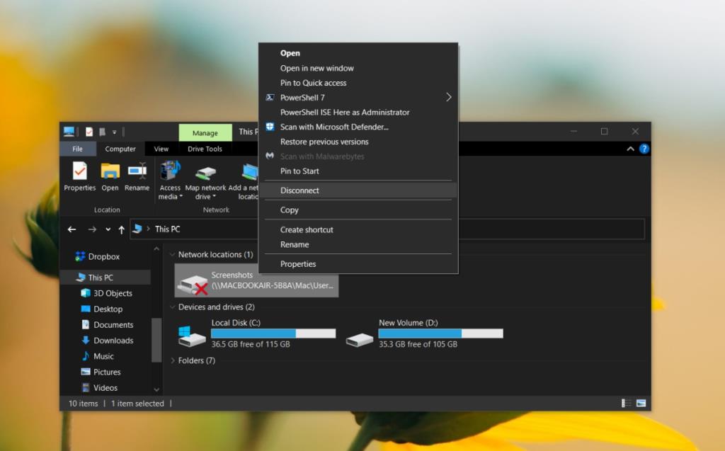 Cara menghapus drive jaringan di Windows 10