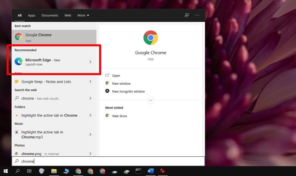 วิธีปิดการใช้งาน แนะนำ ใน Windows Search บน Windows 10