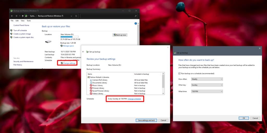 Come modificare la pianificazione del backup su Windows 10