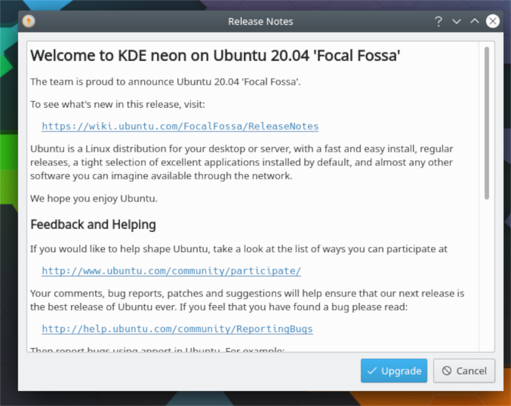 Cómo actualizar a KDE Neon 20.04