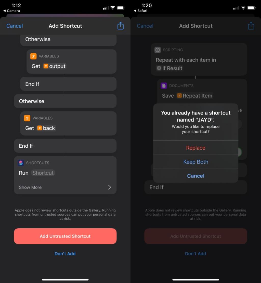 Cara memperbarui Pintasan di iOS