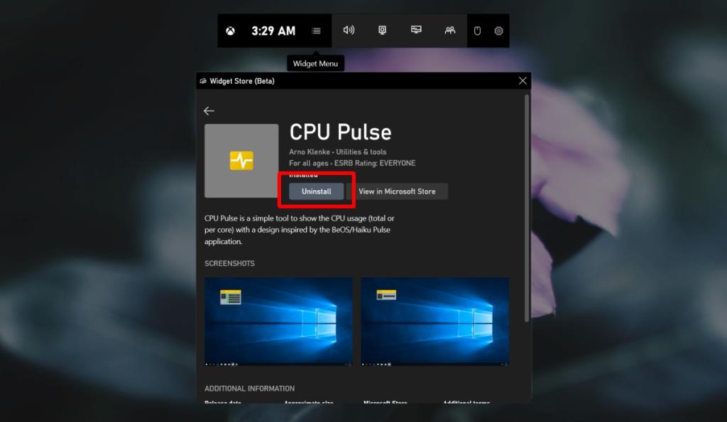 Cara memasang widget bilah Game di Windows 10