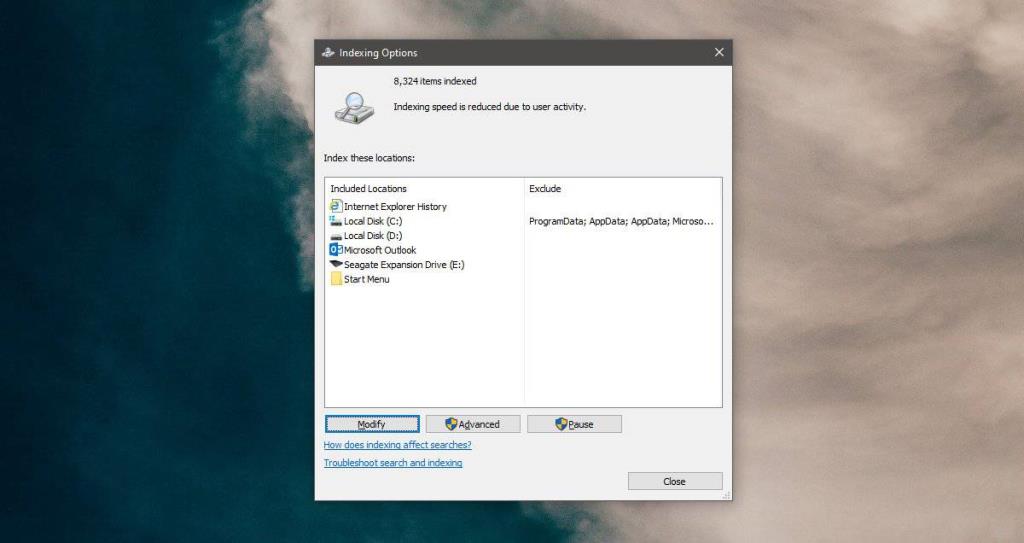 Como pesquisar outras unidades de pesquisa do Windows no Windows 10