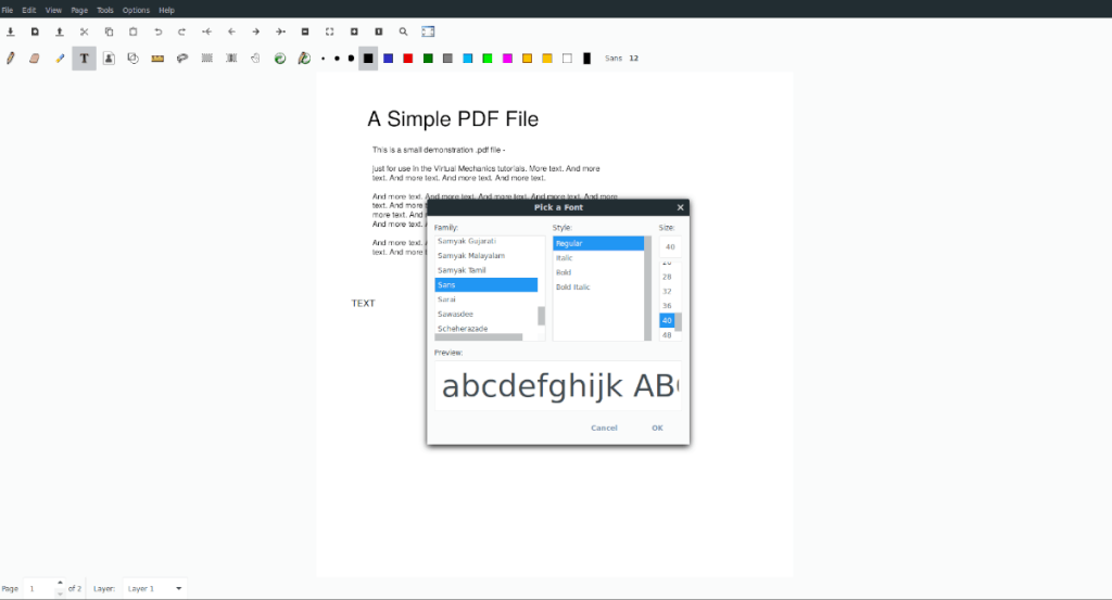 Cara membuat anotasi file PDF di Linux