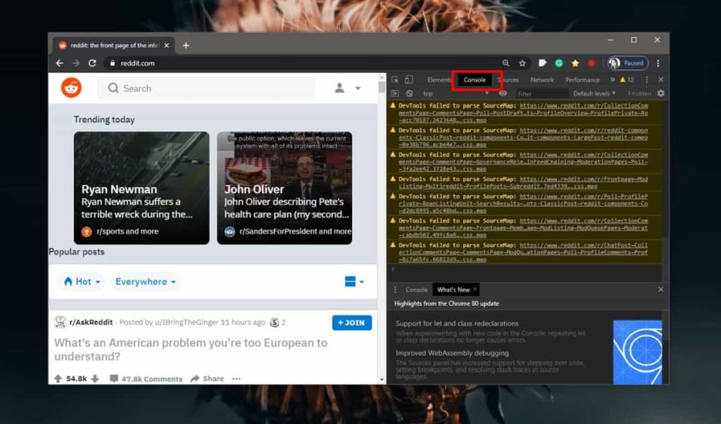 Cara melihat dan menyimpan log konsol di browser