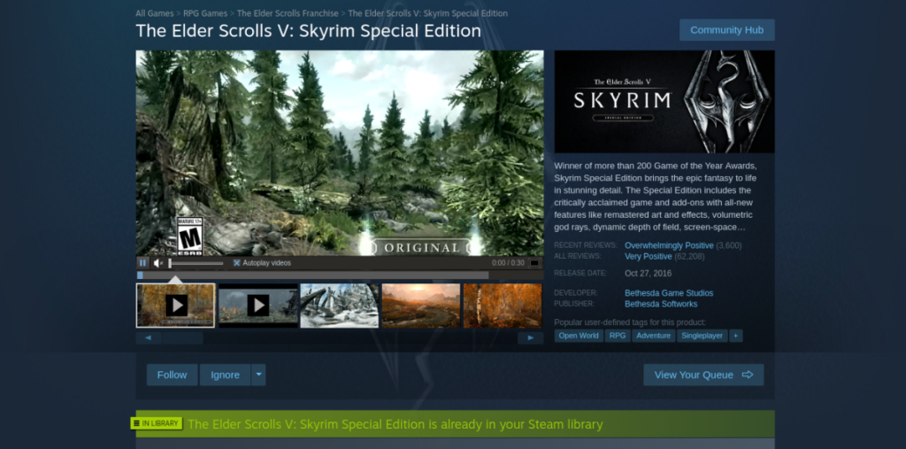 Cara memainkan The Elder Scrolls V Skyrim Edisi Khusus di Linux