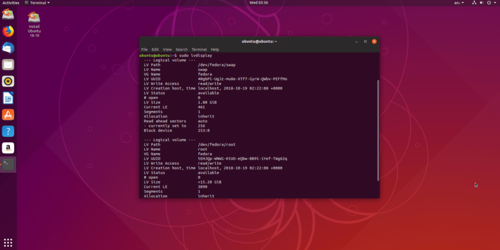 วิธีลบโวลุ่ม Linux LVM