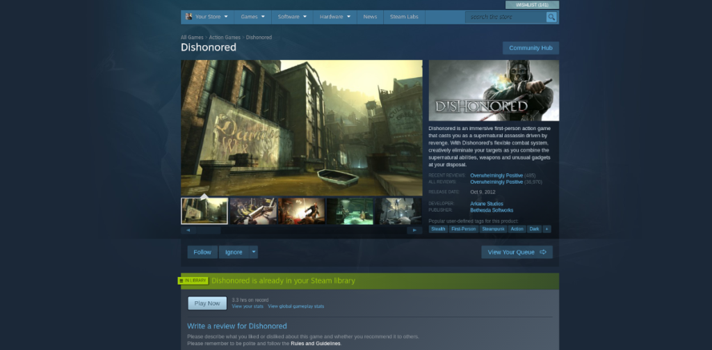 Cara bermain Dishonored di Linux