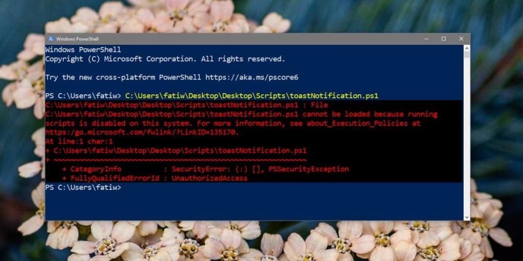 Cách khắc phục “tập lệnh đang chạy bị tắt trên hệ thống này” trong PowerShell trên Windows 10