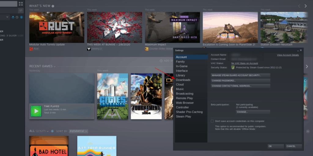 So laden Sie Steam-Spiele auf USB unter Linux herunter